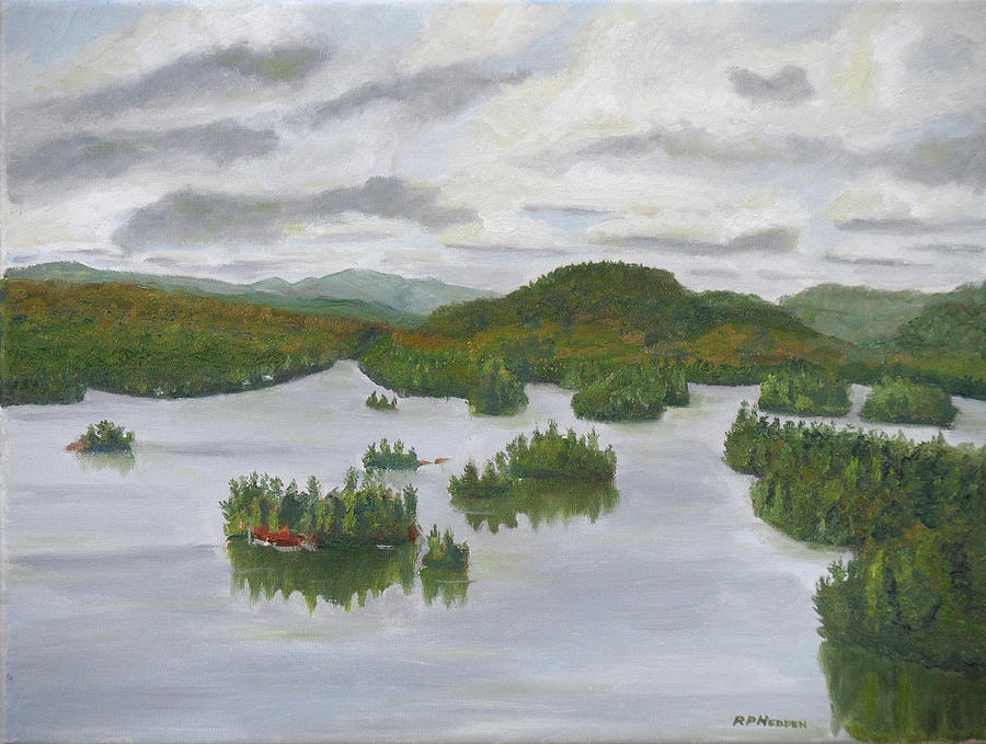 Adirondacks Painting - Adirondacks Blue Mountain Lake by Robert P Hedden
