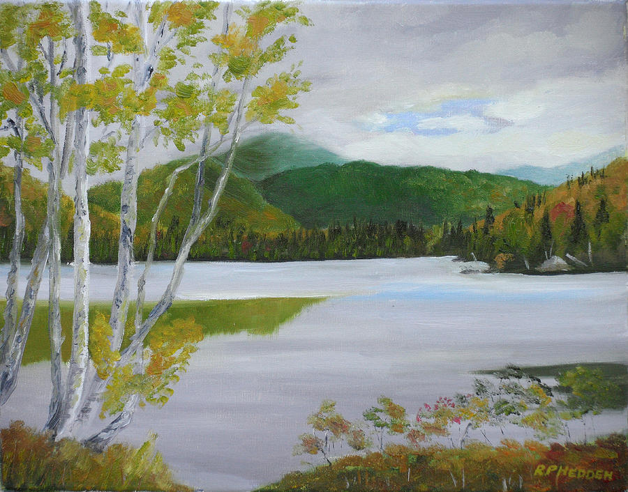 Adirondacks Sagamore Lake Painting by Robert P Hedden