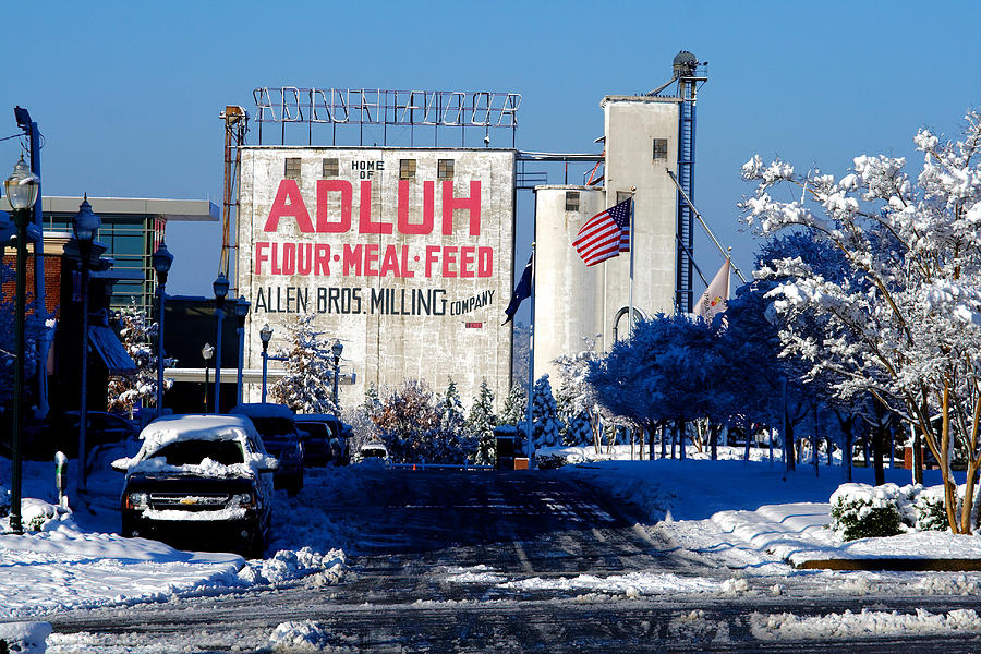 Adluh Flour Meal Feed Snow 1 Photograph by Joseph C Hinson