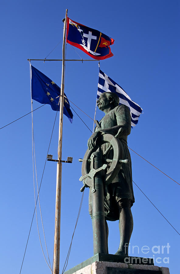 Admiral Miaoulis statue in Hydra island Photograph by George Atsametakis