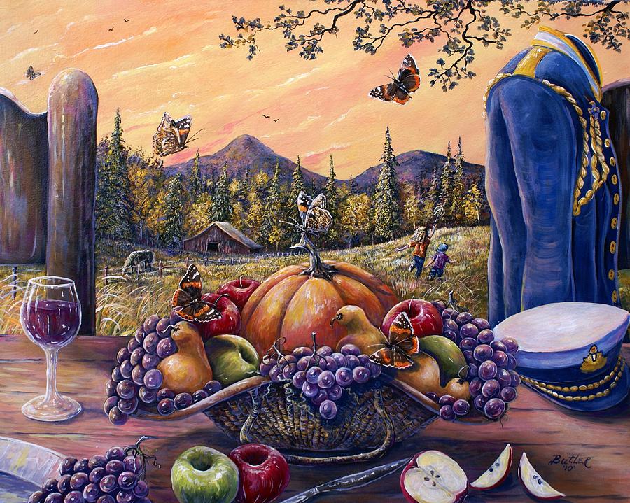 Admirals Harvest Painting by Gail Butler