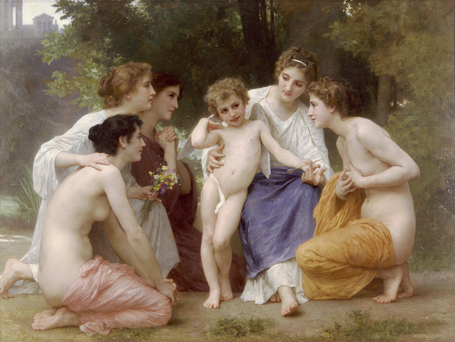 William Adolphe Bouguereau Painting - Admiration  by William-Adolphe Bouguereau