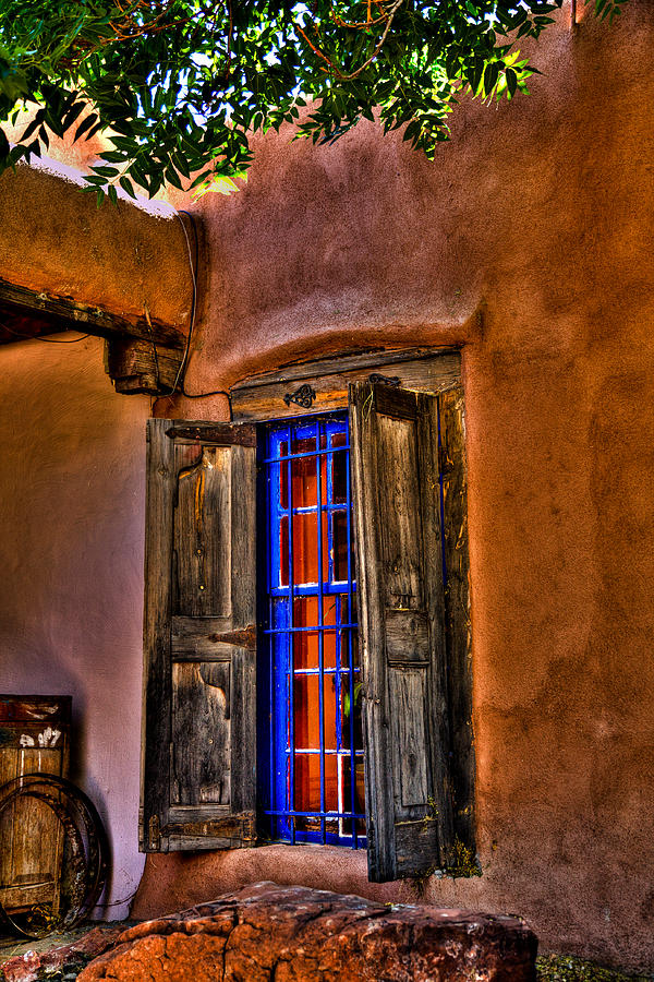 Adobe Cafe Window in New Mexico Photograph by David Patterson