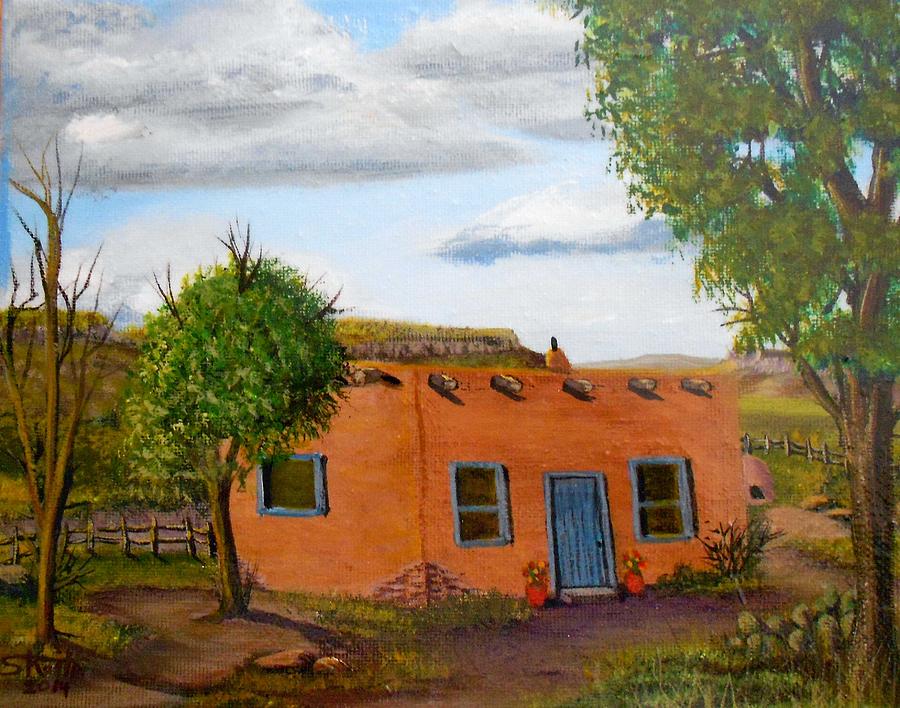 Adobe on the Prairie Painting by Sheri Keith