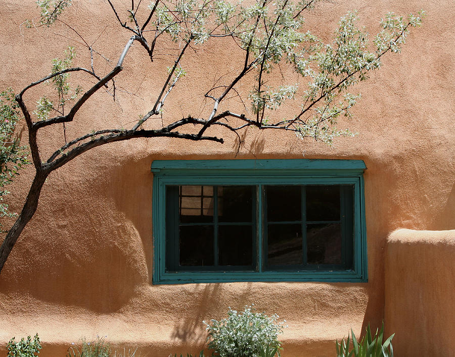 Adobe Window in Green Photograph by Hermes Fine Art