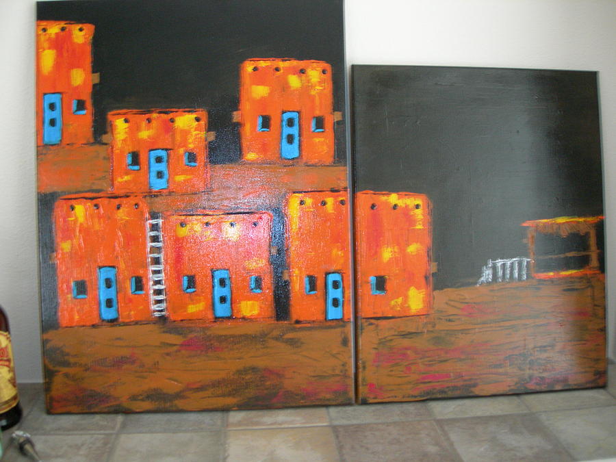 Adobes Painting by Sharyn Winters