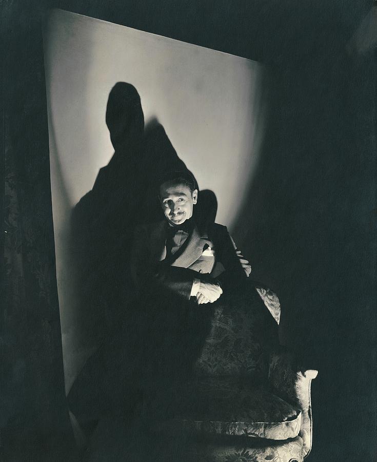 Adolphe Menjou In Shadow Photograph by Edward Steichen