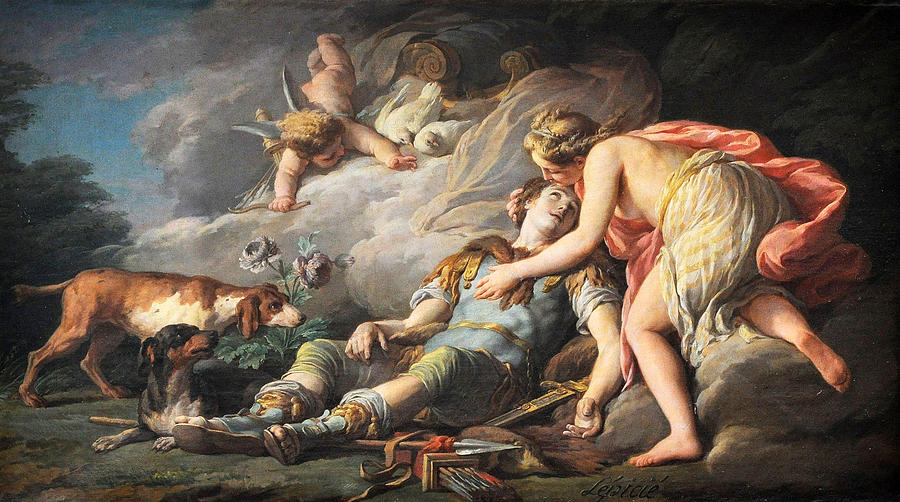 Adonis Transformed by Venus Into an Anemone Painting by Nicolas Bernard Lepicie