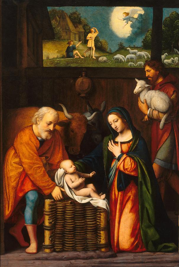 Adoration Of The Christ Child Painting by Celestial Images