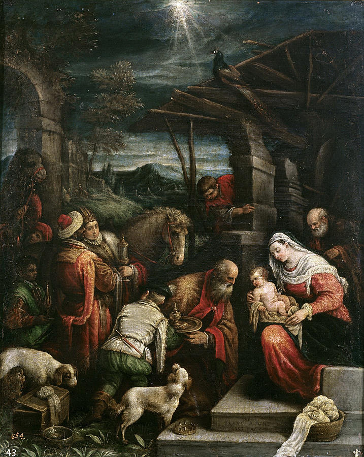 Adoration of the Magi Painting by Francesco Bassano