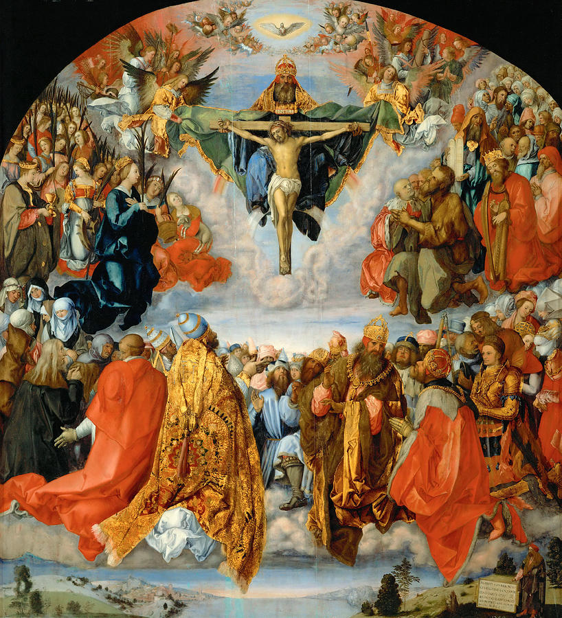 Adoration of the Trinity  Painting by Albrecht Duerer