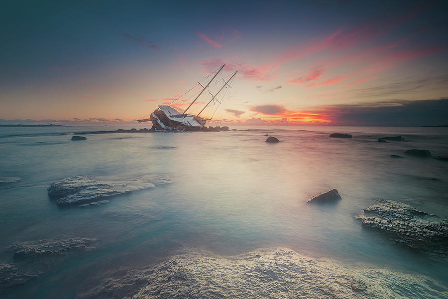 Sunset Photograph - Adrift by Daniele Atzori