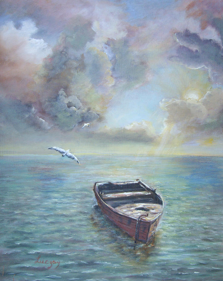 Adrift Painting by Katalin Luczay
