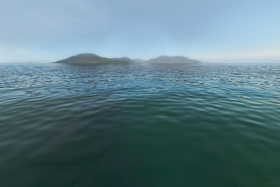 Ocean Digital Art - Adrift On Calm Waters by Matthew Lindley