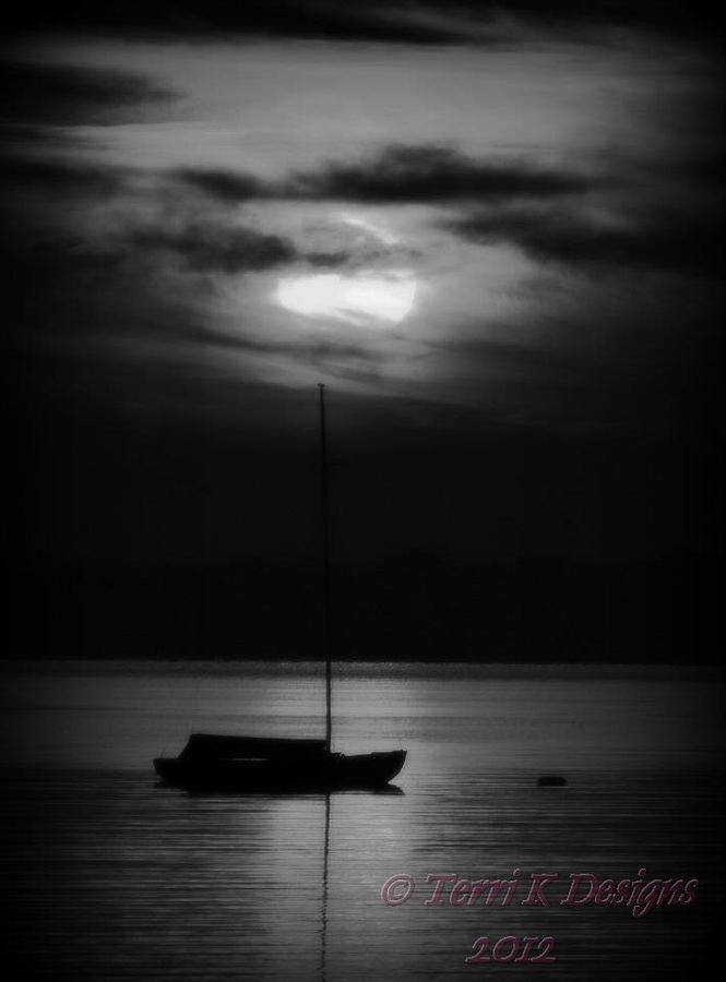 Black And White Photograph - Adrift by Terri K Designs