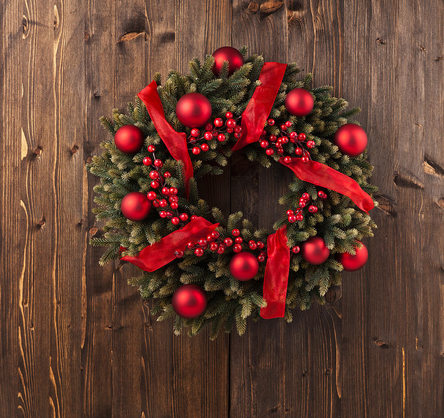 Winter Photograph - Advent Christmas wreath decoration by U Schade