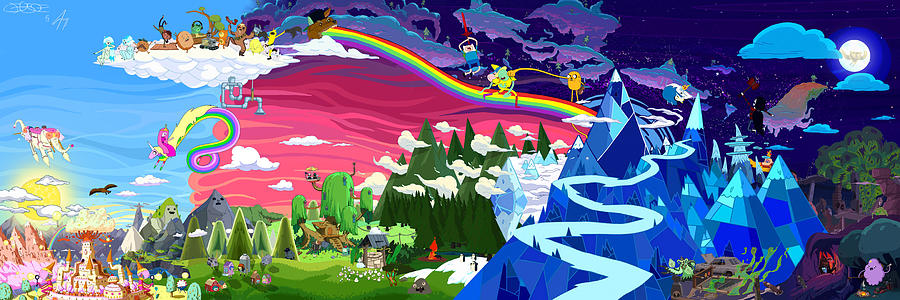 Adventure Digital Art - Adventure Time by Chase and Tim. by Chase Rennie and Tim wall