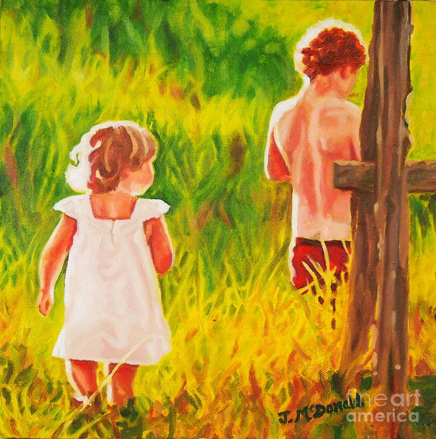 Adventures at the Farm Painting by Janet McDonald