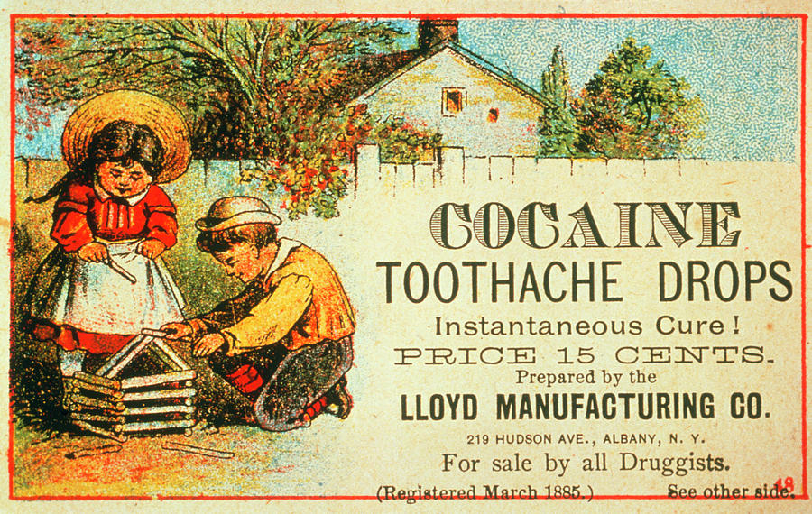 Advertisement For Cocaine Toothache Drops Photograph by National Library Of Medicine/science Photo Library