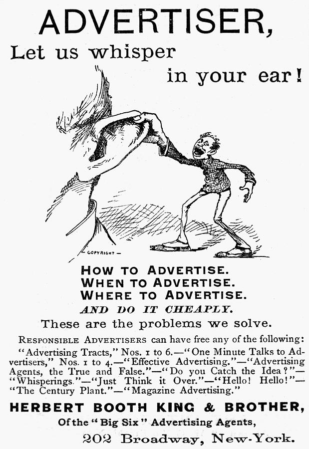 Advertising Agency, 1890 Painting by Granger - Fine Art America