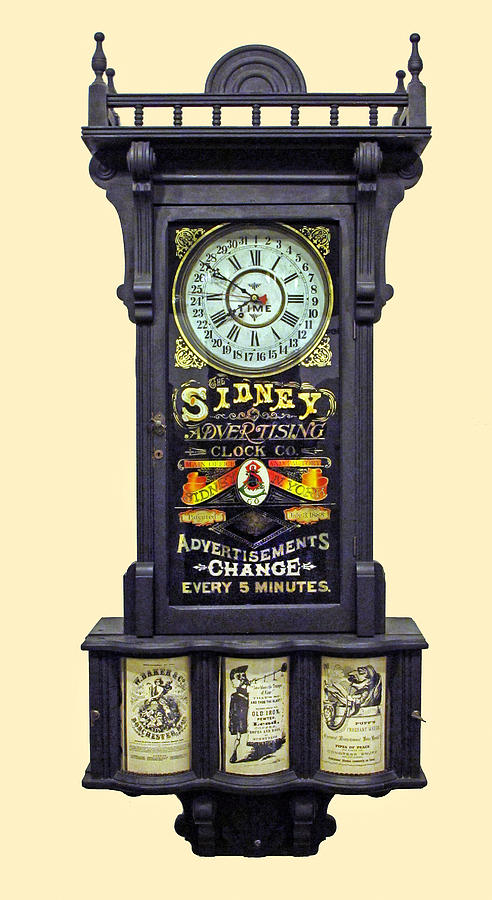 Advertising Clock Photograph by Dave Mills
