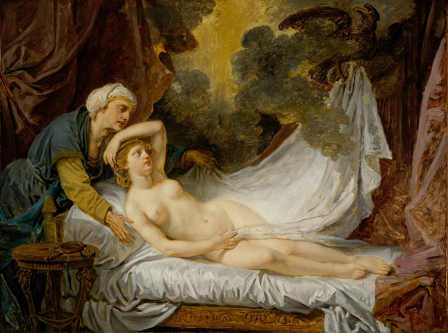 Aegina Visited by Jupiter Painting by Jean-Baptiste Greuze