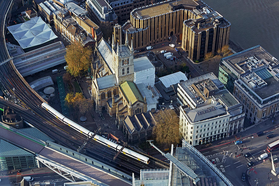 Aerail View Of Southwark Cathedral Photograph by Allan Baxter