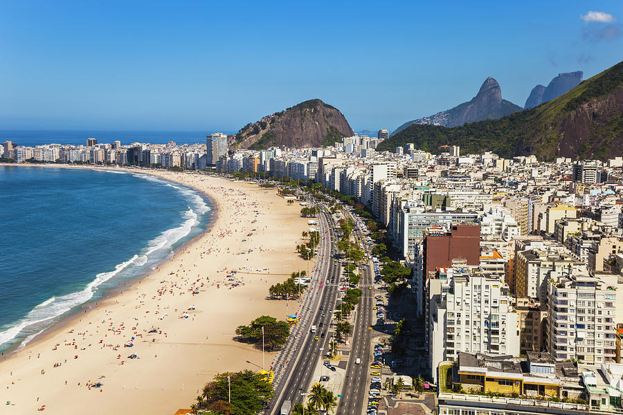 Aereal View Of Copacabana Beach In Rio Photograph by Gonzalo Azumendi