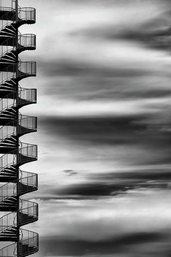 Stairs Photograph - Aerial Helix by Tomoshi Hara Stairs Photograph - Aerial Helix by Tomoshi Hara
