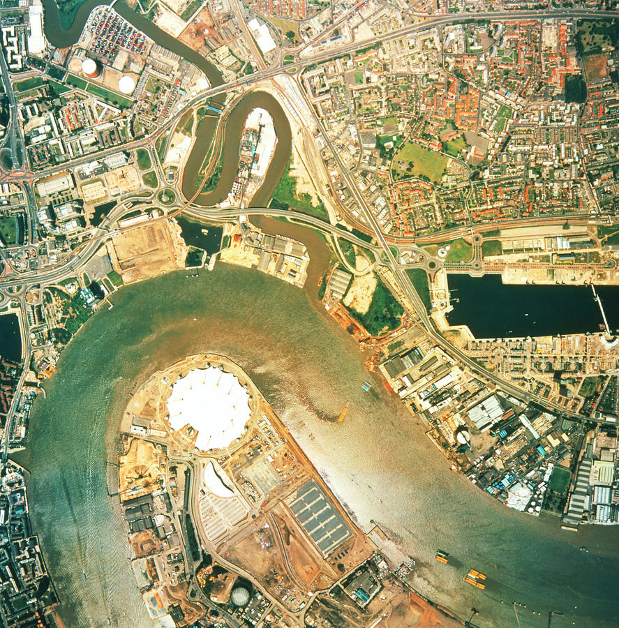 Aerial Image Of London And Its Millennium Dome Photograph by Nrsc Ltd/science Photo Library