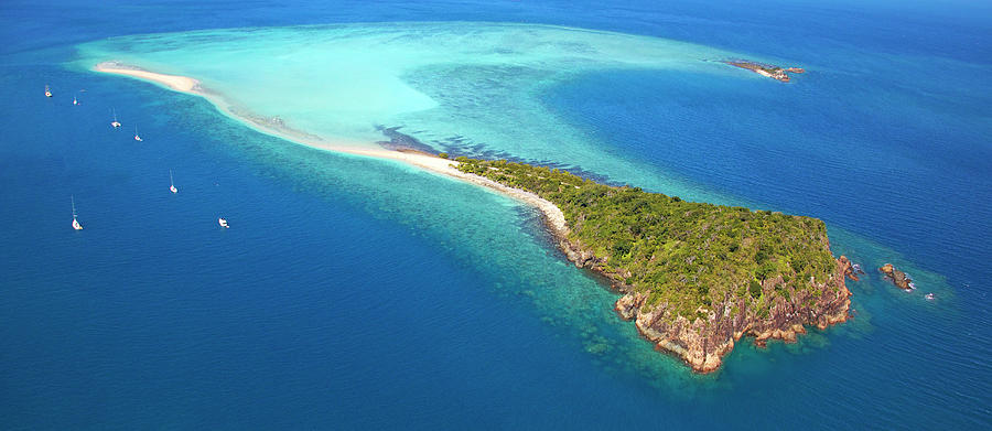 Aerial Langford Island, Whitsundays Photograph by Tanya Ann Photography