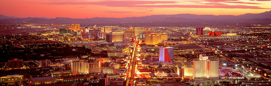 Las Vegas Photograph - Aerial Las Vegas Nv Usa by Panoramic Images