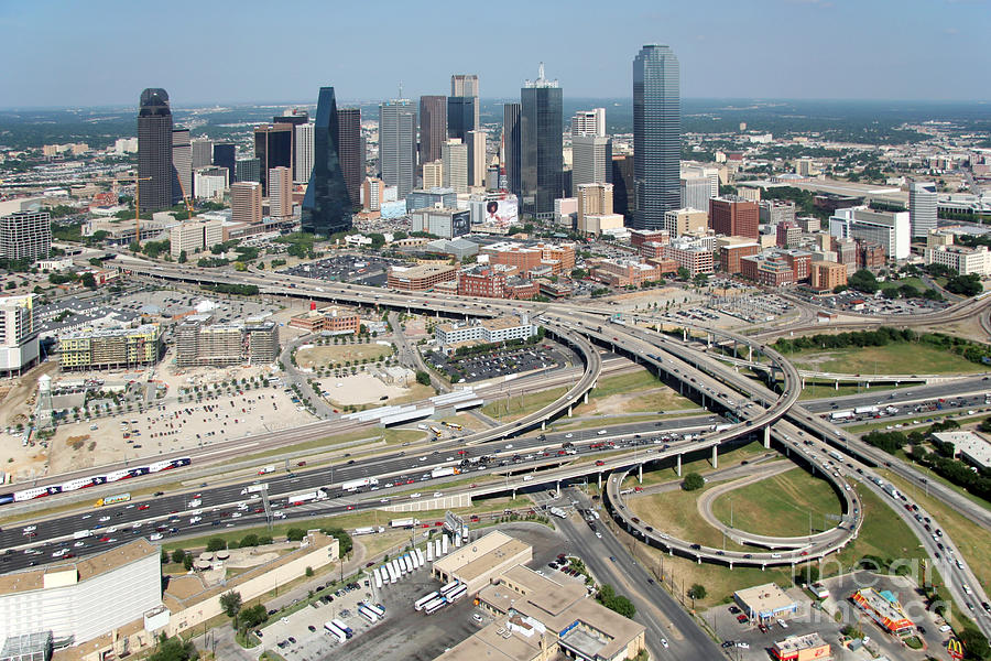 Aerial Of Downtown Dallas Skyline Photograph By Bill Cobb Pixels
