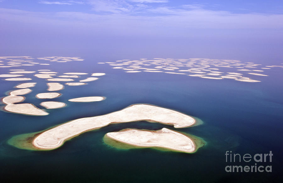 Aerial Of Downtown Dubai Islands Photograph by Bill Bachmann