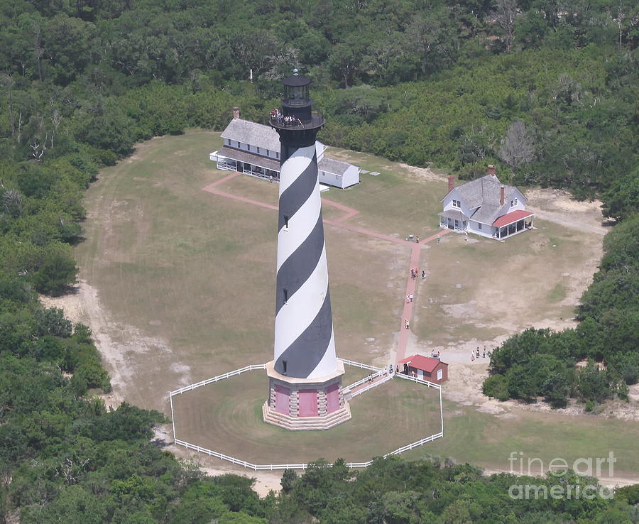 Beach Photograph - Aerial of Hatteras Light 2  by Cathy Lindsey