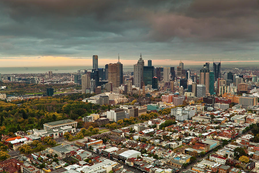 Aerial Of Inner Suburbs And City Photograph by Richard Ianson