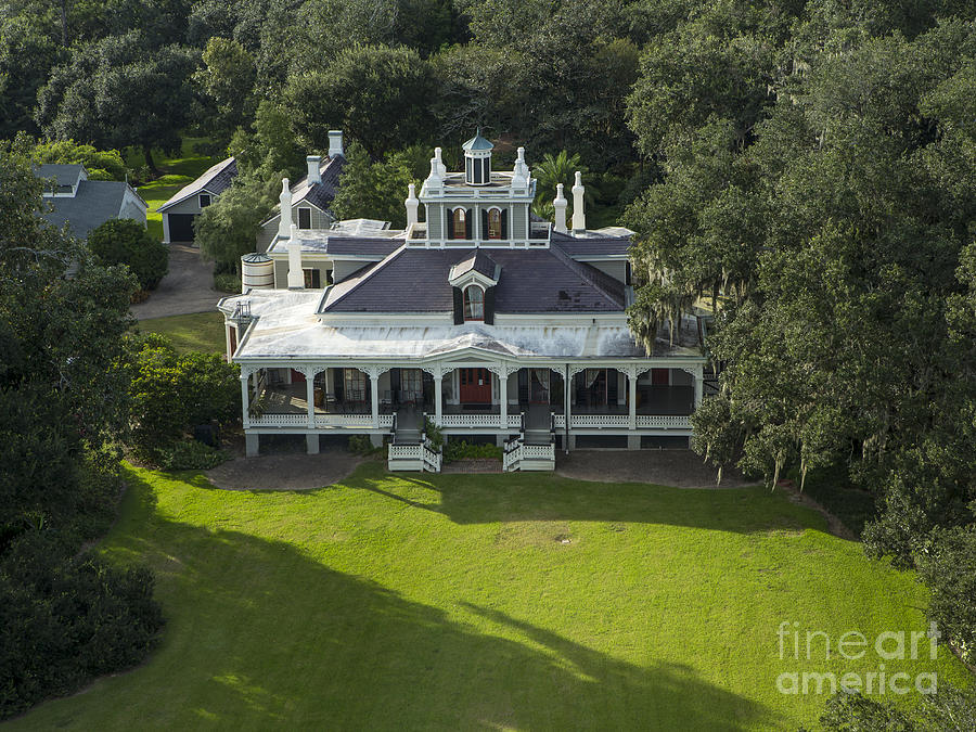 Aerial of Jefferson Mansion Photograph by Kelly Morvant - Fine Art America