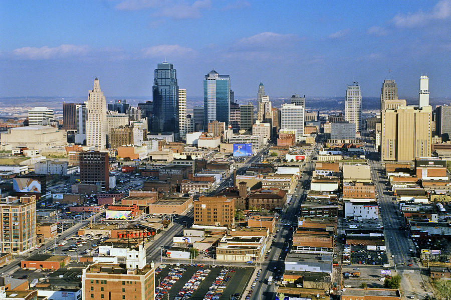 Aerial Of Kansas City Skyline, Mo Photograph by Panoramic Images