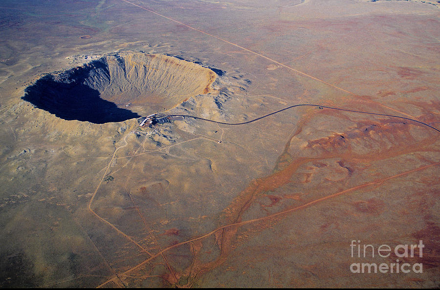 Aerial Of Meteor Crater Photograph by Adam Sylvester