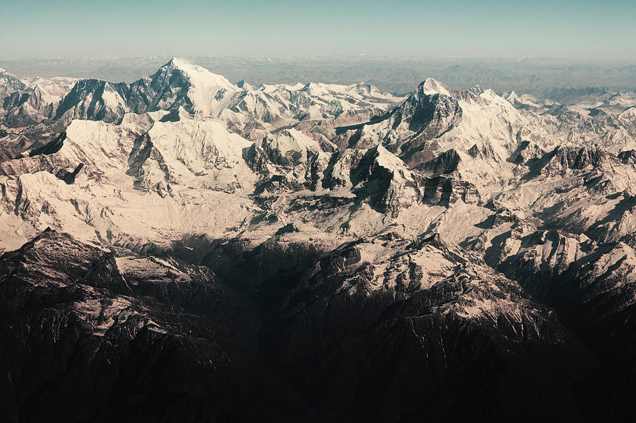 Aerial Of Mt Chomolungma Aka Mt Everest Photograph by Merten Snijders