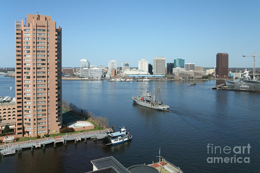 Aerial of Norfolk Virginia Photograph by Bill Cobb - Pixels