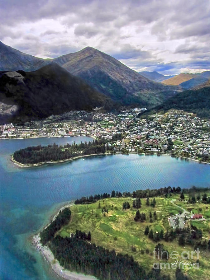 Aerial of Queenstown.New Zealand Photograph by Jennie Breeze
