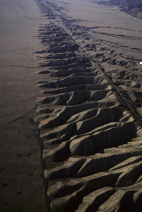 Aerial Of San Antonio Fault. California Photograph by Kevin Schafer