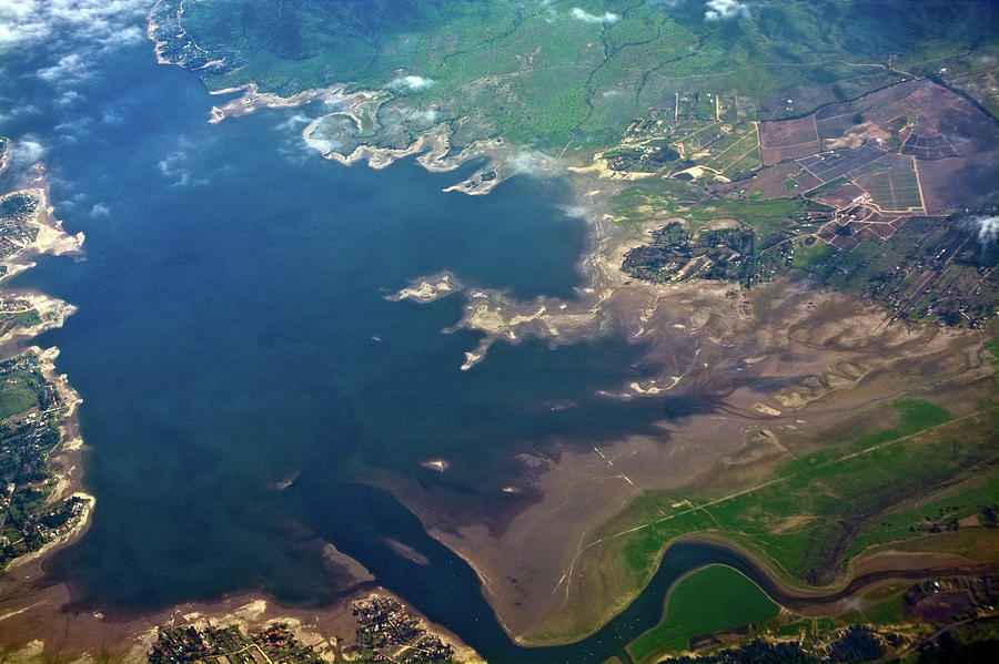 Aerial Of The Rapel Reservoir Lake Photograph by © Gerard Prins (562) 275. All Rights Reserved.