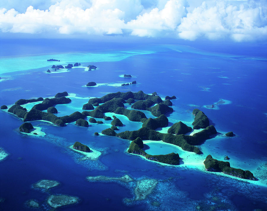 Aerial Of The Rock Islands Of Palau, Or Photograph by Manfred Gottschalk