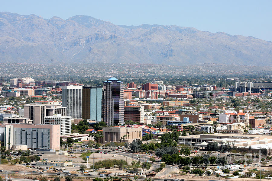 Aerial of Tucson AZ Photograph by Bill Cobb - Fine Art America