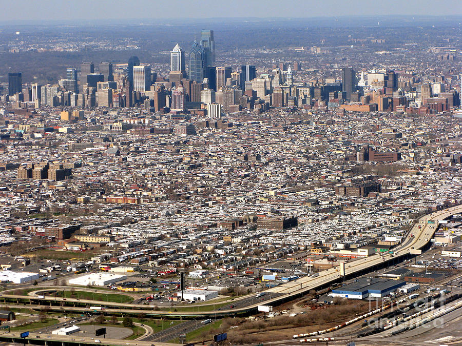 Aerial Philadelphia Photograph by Olivier Le Queinec