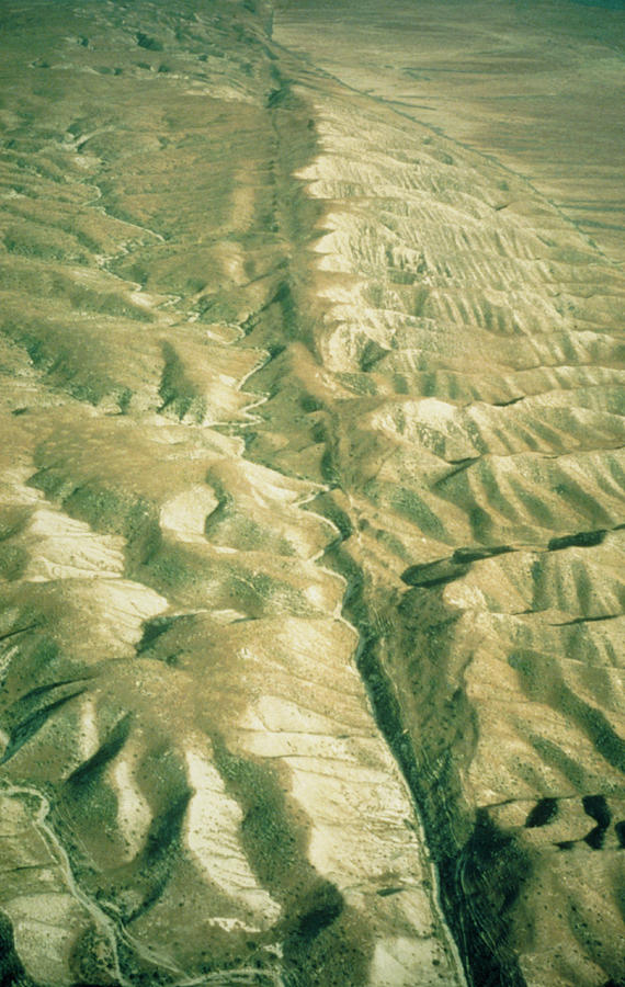 Aerial Photo Of San Andreas Fault Photograph by Us Geological Survey/science Photo Library