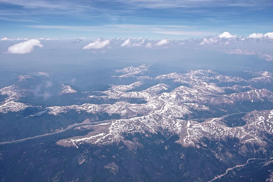 Aerial Photo Of Snow Capped Colorado Photograph by Jake Jung