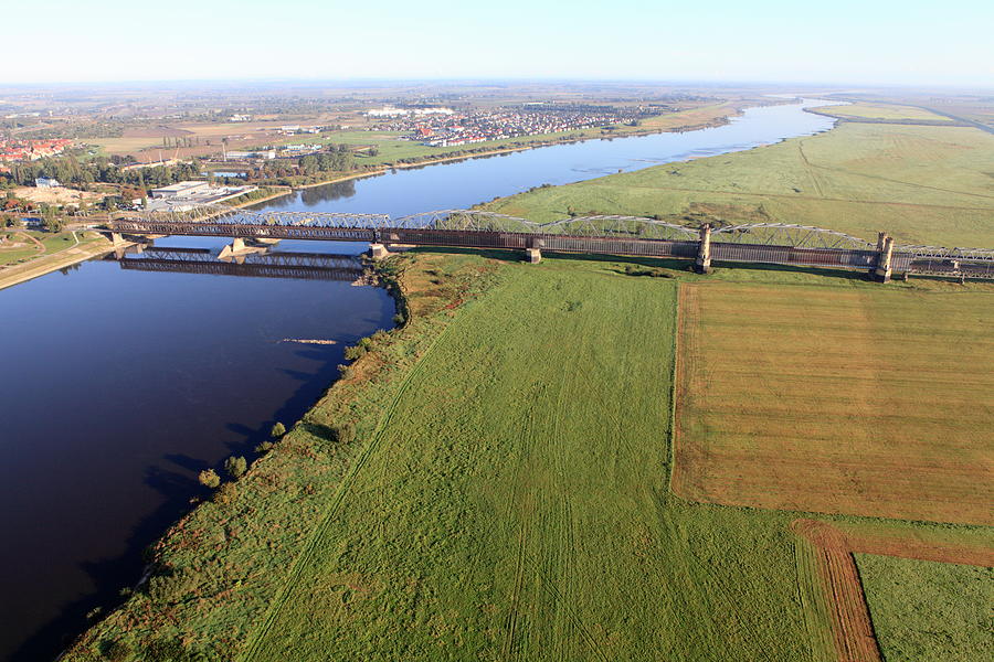 Aerial Photo Of The Railway Bridge Photograph by Dariuszpa Aerial Photo Of The Railway Bridge Photograph by Dariuszpa